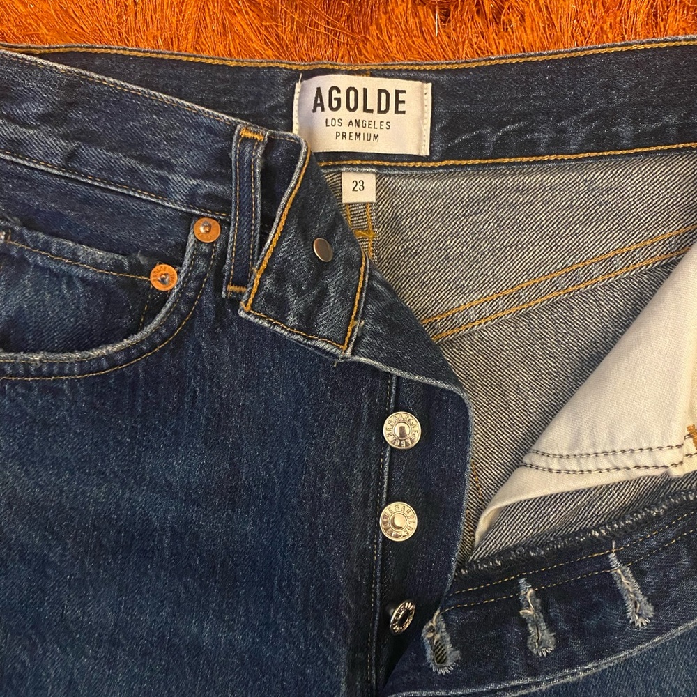 Agolde Riley High Rise Straight Cropped Jeans - Picture 6 of 6